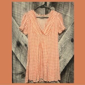 Orange Gingham Dress